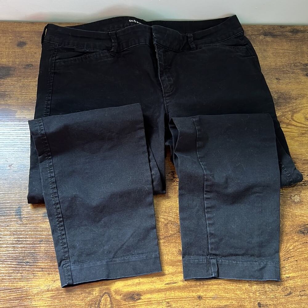 Old Navy Black Cotton Blend Pixie Ankle Pants - Picture 3 of 8